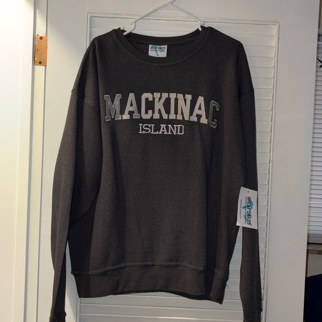 Trendy Brand New Mackinac Island Crewneck Sweater